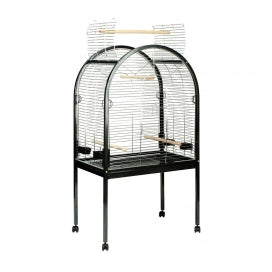 duvo pearl black/chrome parrot cage 90x55x155cm