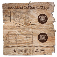 Load image into Gallery viewer, Woodland rabbit hutch cotton cottage
